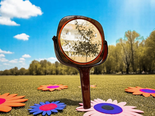 Miroir à main fumé